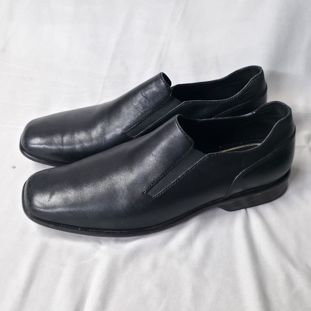 Rockport I Travel Men's Black Leather Loafers Shoes Size 9 US / 42 EUR APM42601